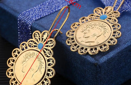 Iran Coin Earrings Gold Color