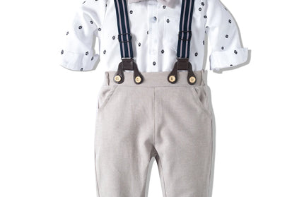 Romper Clothes Set with Bow Hat Cotton