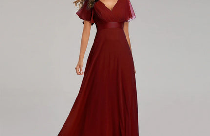 Sexy Pink Chiffon tulle Maxi Summer Dress