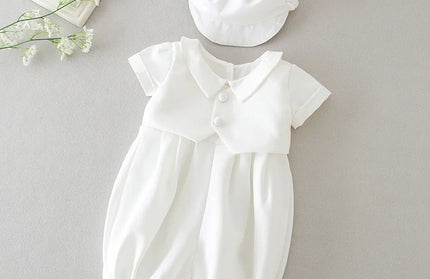 Baby boy clothes white baptism