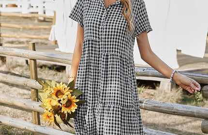 Vintage Boho Summer Dress Women Midi