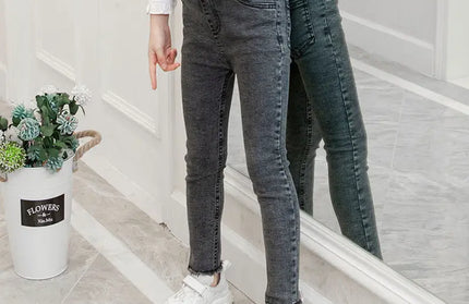 Elastic skinny pants