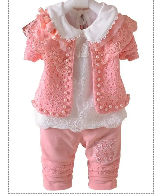 Baby girl fashion three-piece set