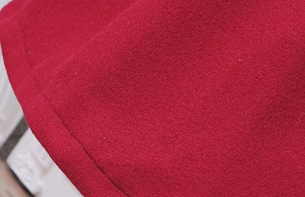 Coat with Hat Long Sleeve Knee-Length