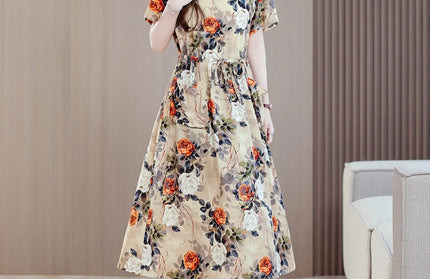 New Fashion Summer Dresses For Women 2025 Elegant Casual Short Sleeve