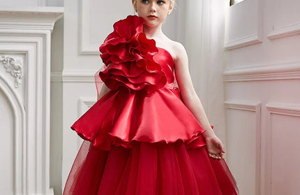 Red Flower Princess Dress