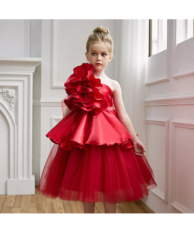 Red Flower Princess Dress