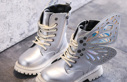 Silver Patent Leather Kids Shoes