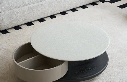 Modern Home Furniture Round Coffee Table with Storage for Living Room Apartment