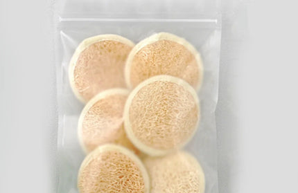 3/6/10 PCS（ Natural loofah puff ）Face Wash Puff