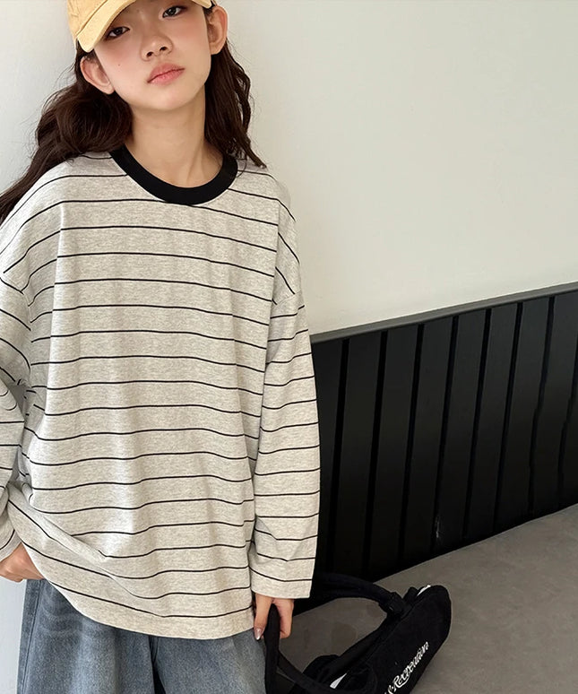 Girls Striped Spring T-Shirt