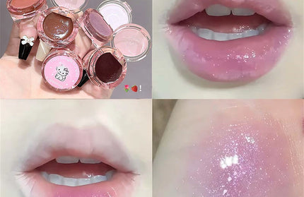 Korean ring kitten lip gloss Juicy Makeup Glossy balm.