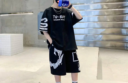 Trendy Casual Sports 2pcs T-shirts+Pants