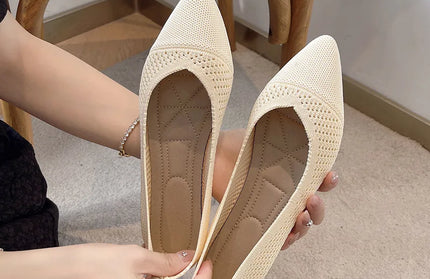Flat Shoes Color Knitting Flats