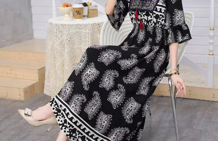 THHONE Summer Dress for Women Robe Maxi