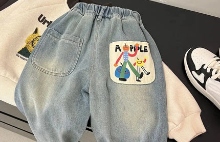 Loose Elastic Waist Children Boy Trousers