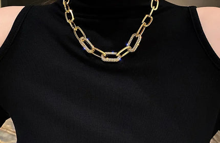 New metal thick chain necklace