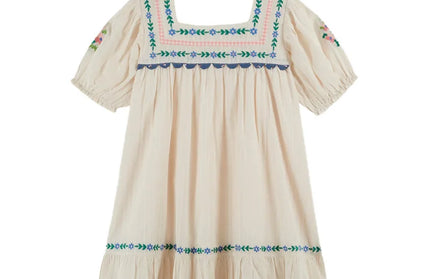 Embroidered Flower Flying Sleeve