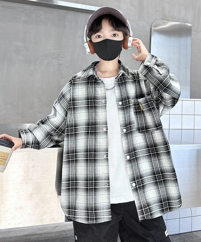 Classical Black White Color Plaid
