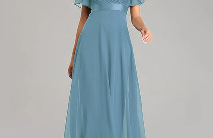 Sexy Pink Chiffon tulle Maxi Summer Dress