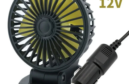 Car Fan 360° Adjustable 3 Head Air Fan Automotive Electric Fan USB/12V/24V Fan 2 Speeds Car Silent Fan For Home Desk Office&Car