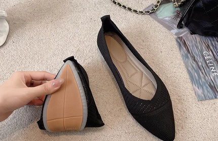 Flat Shoes Color Knitting Flats