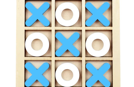 Solid Wooden Tic Tac Toe Board Game