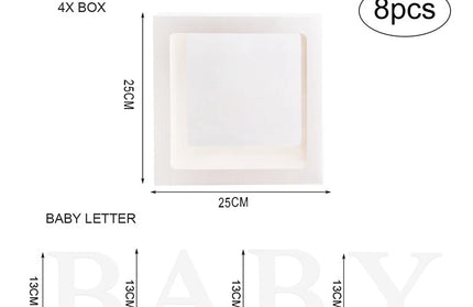 25cm BABY Letter Box Balloon Boxes Baby Shower Decor