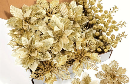 21Pcs Artificial Flowers Berry Bouquet