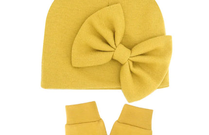 Hat Gloves Set Cotton Newborn