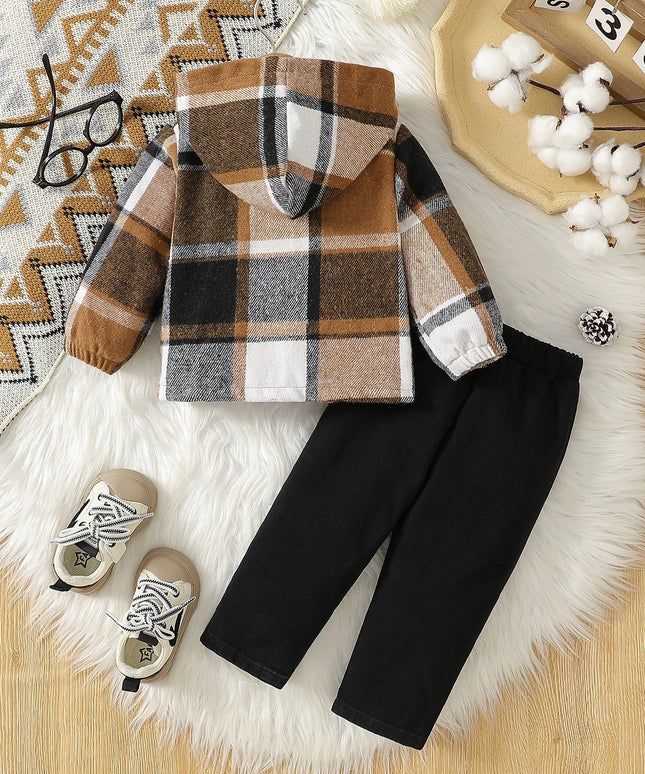 Autumn outfit casual style striped hooded jacket
