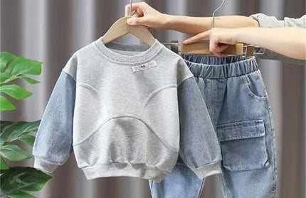 Clothes set light blue solid color