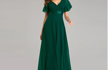 Sexy Pink Chiffon tulle Maxi Summer Dress