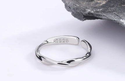 925 Sterling Silver Simple Twisted Wire Rings