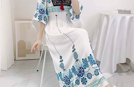 THHONE Summer Dress for Women Robe Maxi
