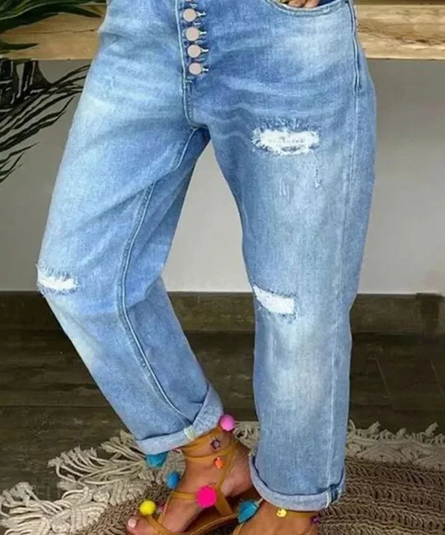 Ripped Jeans  High Waist
