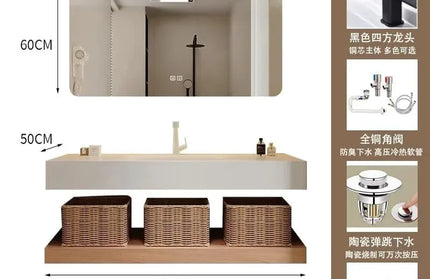 Bathroom Cabinet Slab Hot Bending Integrated Basin