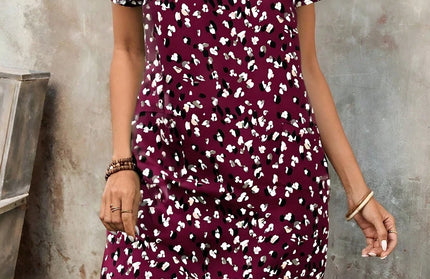 Summer Casual Floral Print Women's Mini Dress