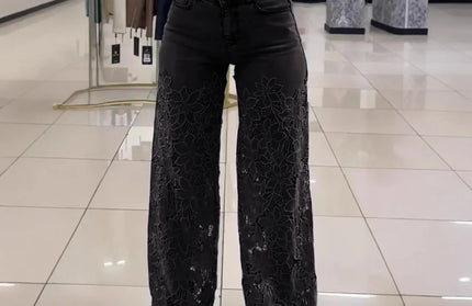 High Waist Lace Patchwork