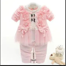 Baby girl fashion three-piece set