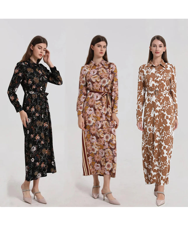 Soft Maxi Dress with Belt 2024 Spring