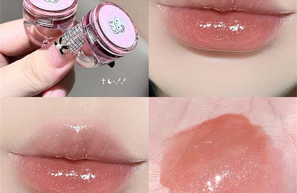 Korean ring kitten lip gloss Juicy Makeup Glossy balm.