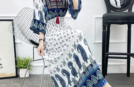 THHONE Summer Dress for Women Robe Maxi