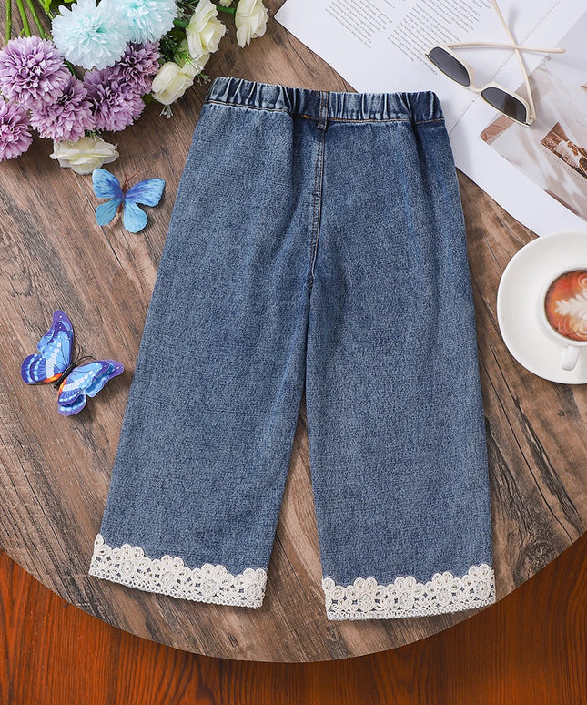 Vintage Washed Denim wide leg jean