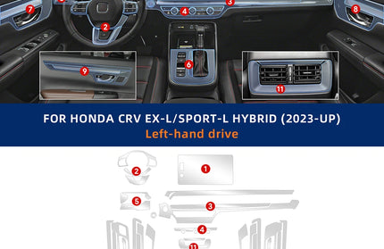 For Honda Interior Anti-scratch Protector Film