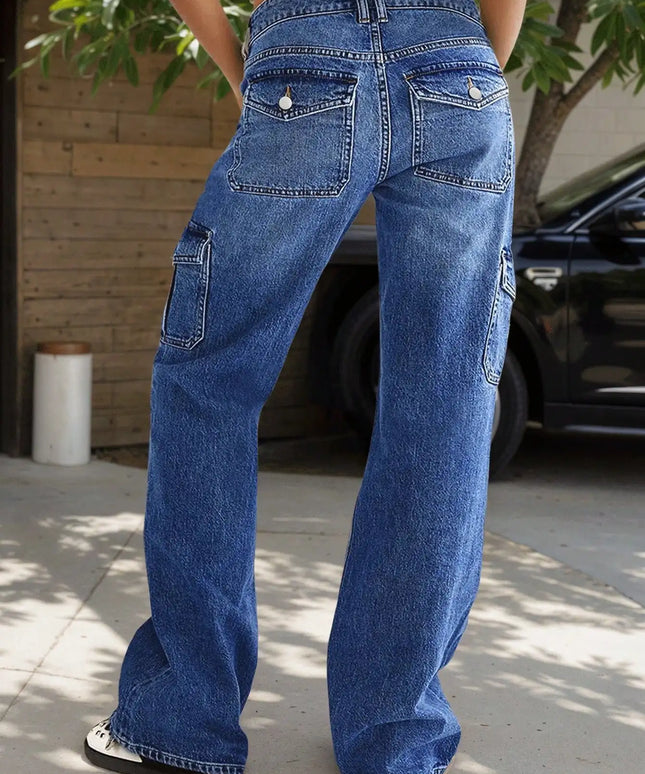 Multi-Pocket Straight Leg Jean