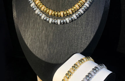 Iced Out Snake Chain Herringbone Necklace