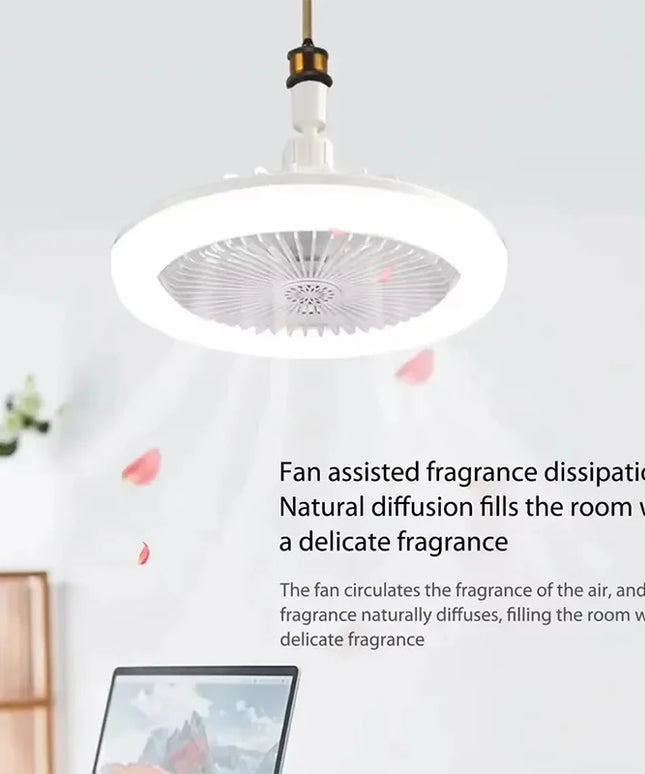 2 In 1 Ceiling Fan Lamps 3 Speeds Adjustable E27 Base Infinitely Dimmable