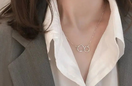Two Round Shaped Necklaces Female