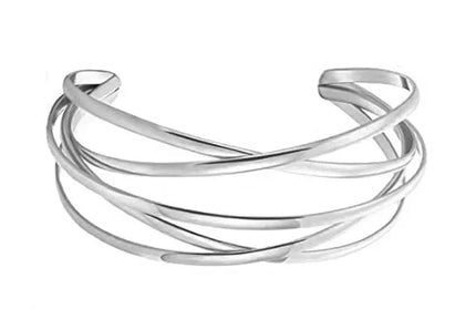 Alloy Round Chain Charms Cuff Bracelet